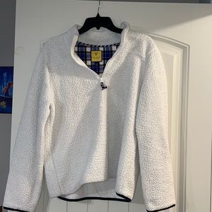 Prince and Fix white pullover over w/ quarter zip